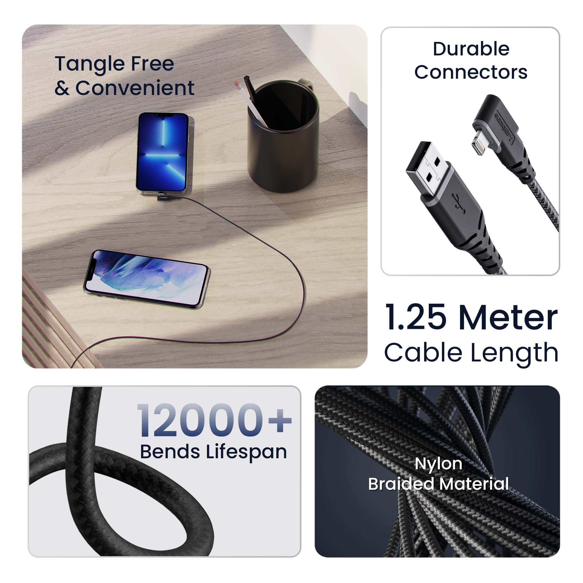 ABLL-125 L-Shape Lightning Cable - Image 5