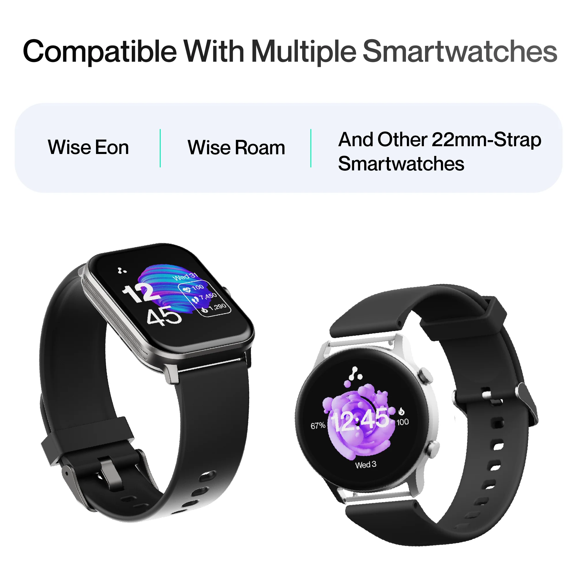 Ambrane 22mm Silicone Strap (Square) - Image 3